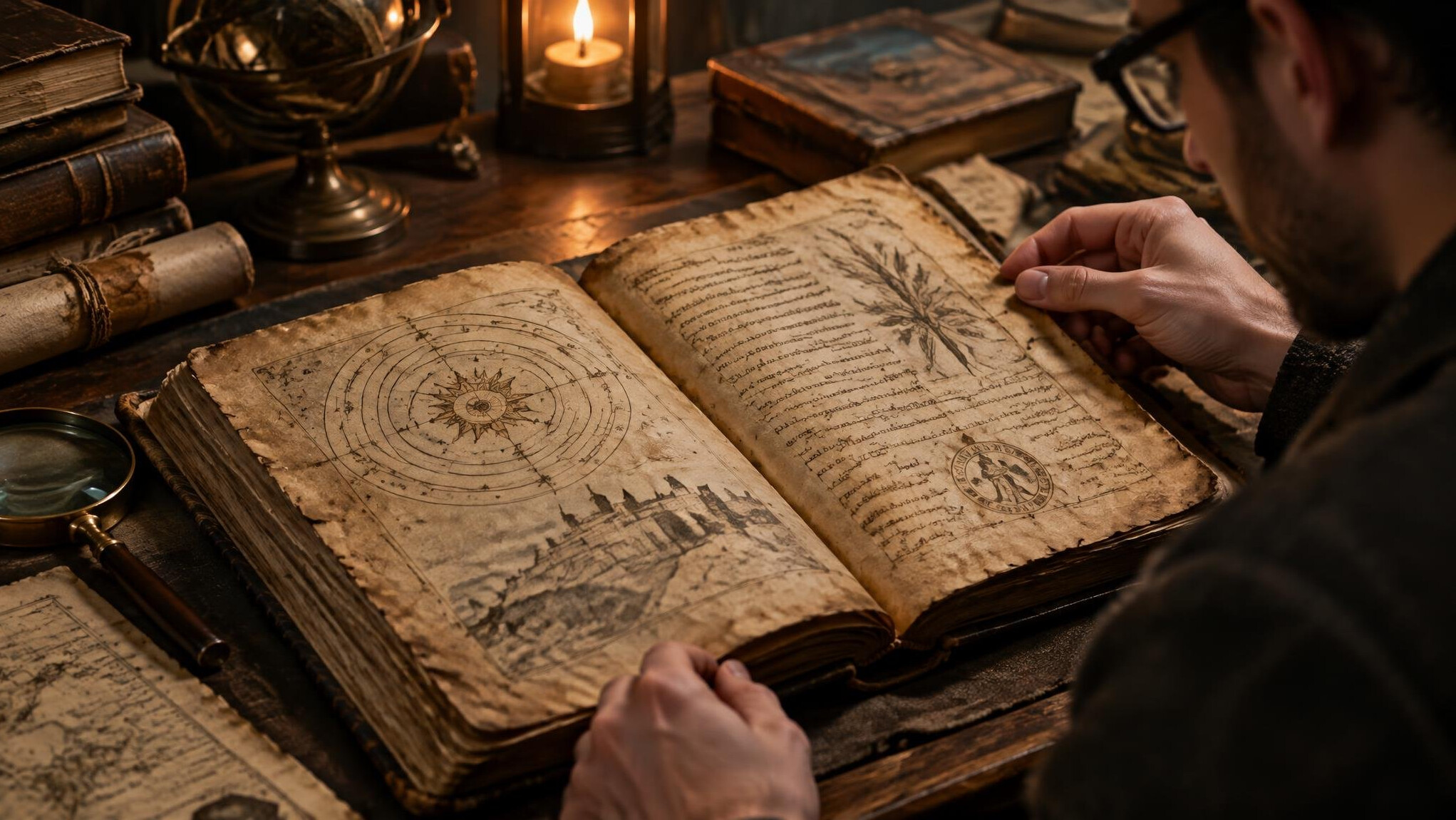 open old book with pages