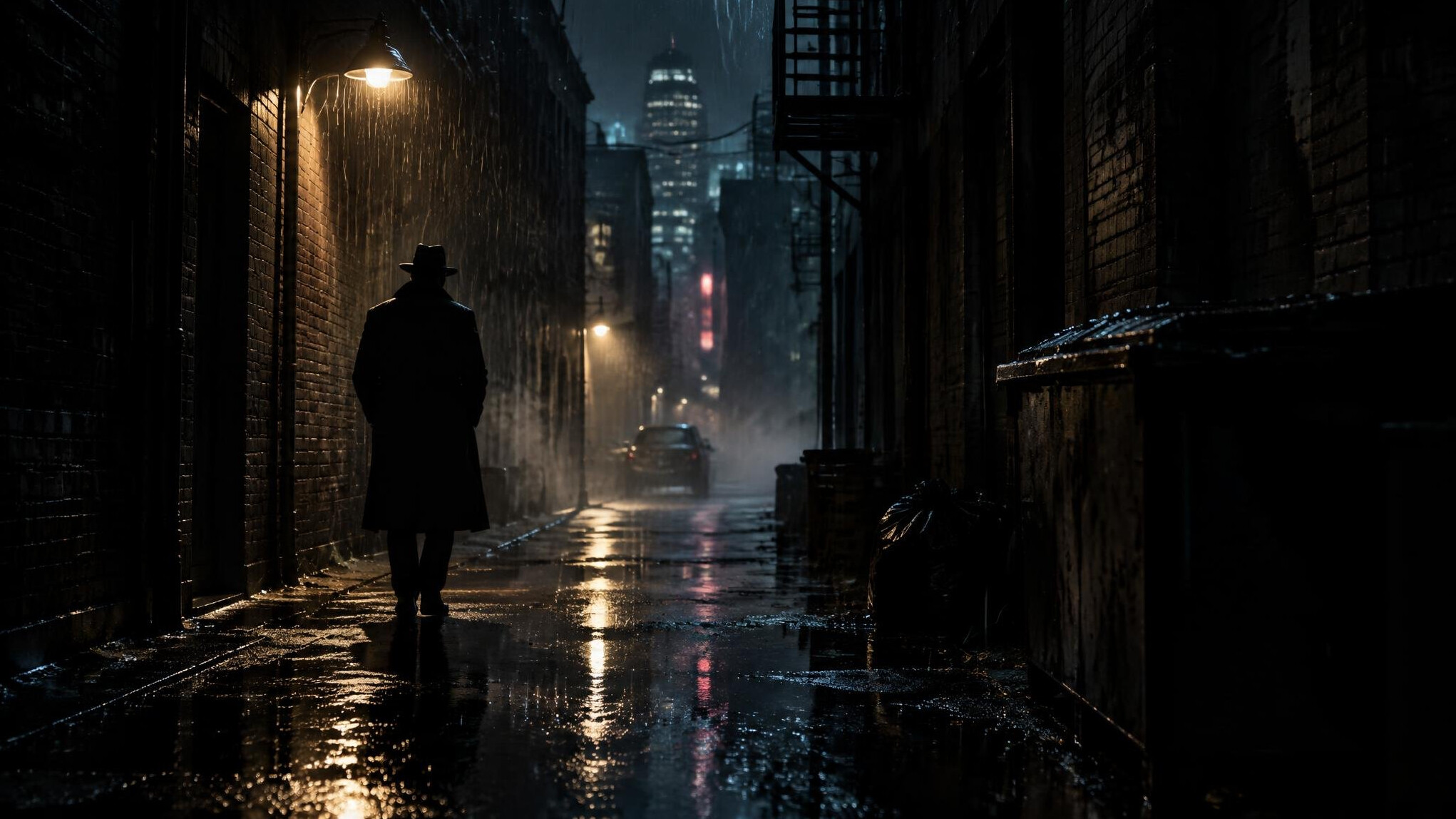 dark alley at night